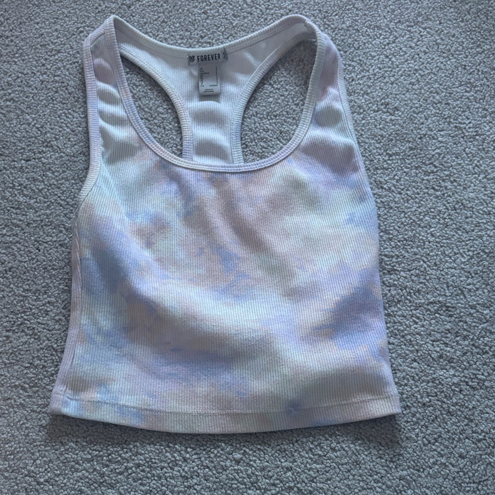 Forever 21 Pastel Tie-Dye Tank Top